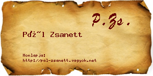 Pál Zsanett névjegykártya